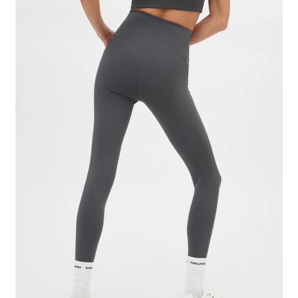 LIKE NEW Girlfriend Collective Smoke Gray Comprehensive High Rise Long Legging - Picture 3 of 5